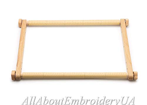 Needlepoint Embroidery Tapestry Scroll Frame Made of Organic Beech, Wooden Cross Stitch Frame, Needlepoint Holder, Stitching Frame (9.8" х 12.5") - size: 9.8" х 12.5"
