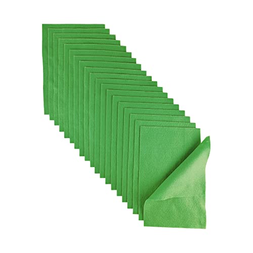 Jtnohx Color Felt Fabric Soft Felt Sheets for Crafts Light Green 20Pc 1.4mm - color: Light Green