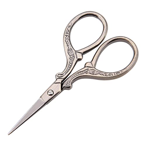 Antique Sewing Shears, Bronze Handle Precision Cutting, Craft Scissors, for Cross Stitch DIY Fabric Projects, for Seamstresses, Embroidery Artists, Quilting Hobbyists, Scrapbooking