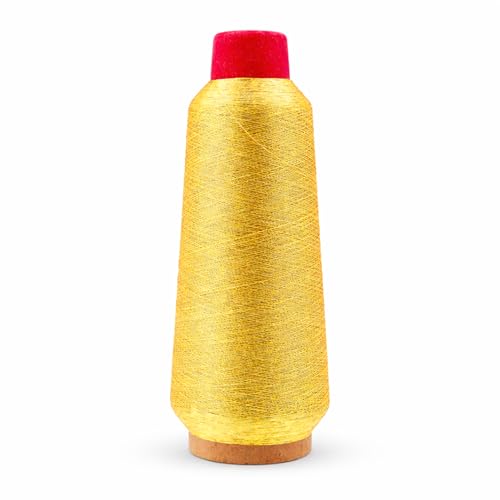 Mandala Crafts Metallic Goldenrod Embroidery Floss, 3281 YD Spool - color: Goldenrod, size: 3000M 3281 Yard