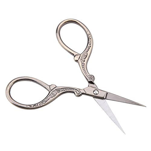 Antique Sewing Shears, Bronze Handle Precision Cutting, Craft Scissors, for Cross Stitch DIY Fabric Projects, for Seamstresses, Embroidery Artists, Quilting Hobbyists, Scrapbooking