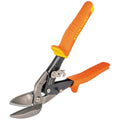 Klein Tools 2402S Straight-Cutting Offset Snips, Aviation Tin Snips with Forged Blade for Precision Sheet Metal Cutting - style: Straight-Cutting