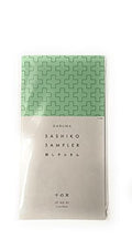 Yokota Daruma Sashiko Cloth Sashiko Fabric - Pre-Printed Sashiko Sampler - with English Instruction Inside (White Cross Stitch) - color: White Cross Stitch