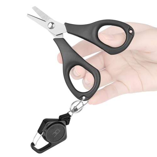 Booms Fishing S01 Fishing Scissors for Braided Line, 4 Styles Options - color: Black_1