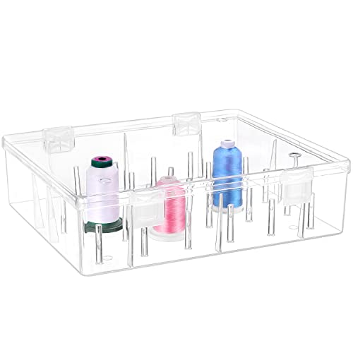 New brothread 30 Spools Tall and Clear Storage Box Organizer - size: 1X30