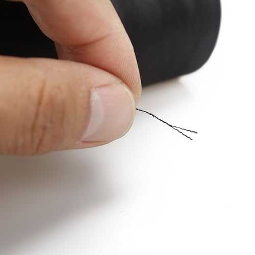Single Huge Spool 5000 Yards Each Polyester Quilting Thread Machine Embroidery Thread 40S/2 for Commercial and Domestic Sewing Machines (Black) - color: Black