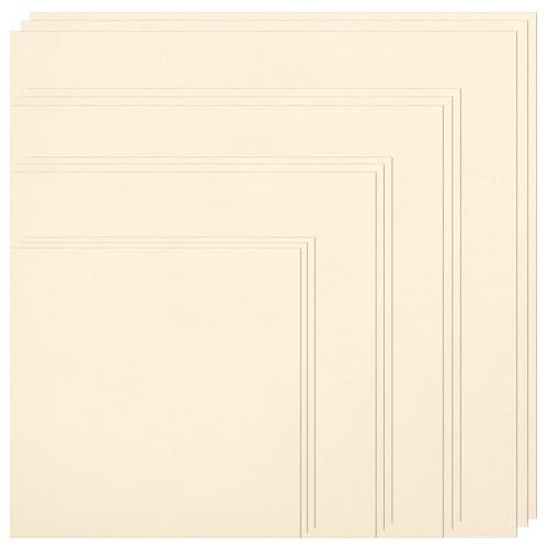 12 PCS Beige Embroidery Fabric for Embroidery Garment Craft, Pre-Cut Natural Cotton Embroidery Cloth Fabric, 4 Different Sizes Embroidery Cloth Squares (5.9 to 11.8inch) - color: Beige, size: 5.9 to 11.8 inch