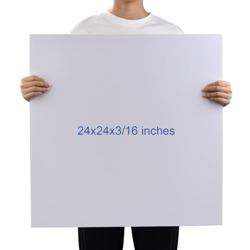 Foam Board 24 x 24 x 3/16"(5mm), Foam Core Board Sheets, White Poster Board - size: 24x24 in 12 Pack