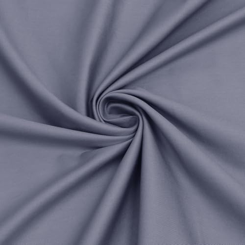 Homiest Grey Cotton Broadcloth Fabric by The Yard, 3Yards x56In - color: Grey, size: 3 Yards