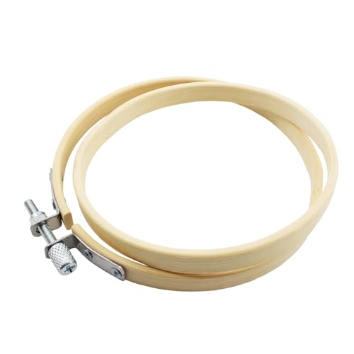 Lamvbls 3 Inch Embroidery Hoop, Adjustable Bamboo Circle Cross Stitch Hoop Ring, Wooden Embroidery Frame for Art Craft Sewing - size: 3 inch