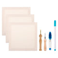 3PC 10.2''x10.2'' Punch Needle Frame,Punch Needle kit Includes 3 Wooden Frame Covered with Monks Cloth, 3.5mm and 5mm Punch Needles, a Marking Pen and Scissors for DIY Craft Decoration - style: 10.2 x 10.2 Inch 3PC