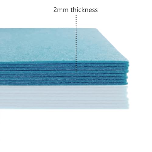 Jtnohx Stiff Felt, 2mm Thick Felt Sheets for Crafts, 8"x12" Hard Felt Fabric Squares 8Pcs for DIY Projects (Blue) - color: Blue