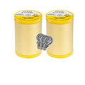 Coats & Clark Cotton All Purpose Sewing Thread 100% Mercerized Cotton 225 Yards Each Spool S970 2 Pack Bundle with 3 Bella's Crafts Needle Threaders (Yellow) - color: Yellow