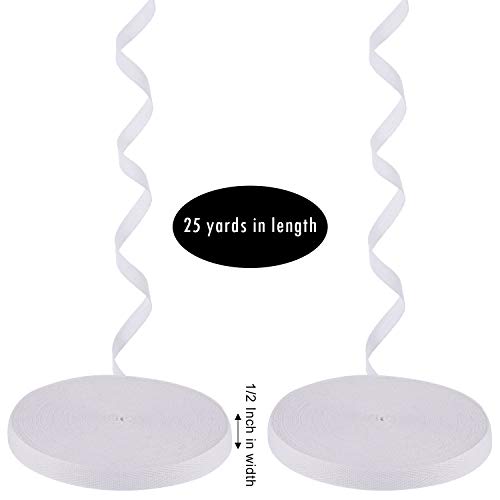 Willbond 100% Cotton Twill Tape 1/2 Inch X 25 Yards Herringbone,None - color: White, size: 1/2 Inch, 27 Yards