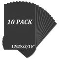 Mat Board Center Pack of 10 Acid-Free Foam Board Black 13x19 in 3/16" Thick - color: Black, size: 13x19