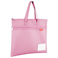 Wisdompro 14.1×11" Mesh Zipper Pouch with Handle, 3 Pockets File Bag-Pink - color: Pink