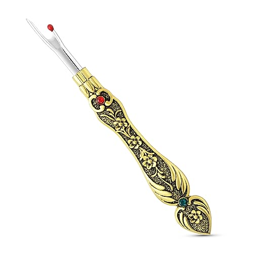 Seam Ripper Tool, Stitch Remover for Sewing, Embroidery & Crafting Projects - color: B-Gold