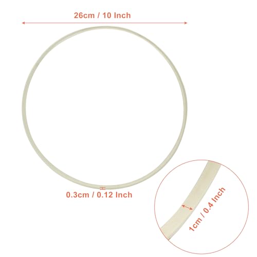 Hitefu 10 Inch Bamboo Floral Hoop Rings, 6 Packs (26cm) - style: 10 (26 cm)