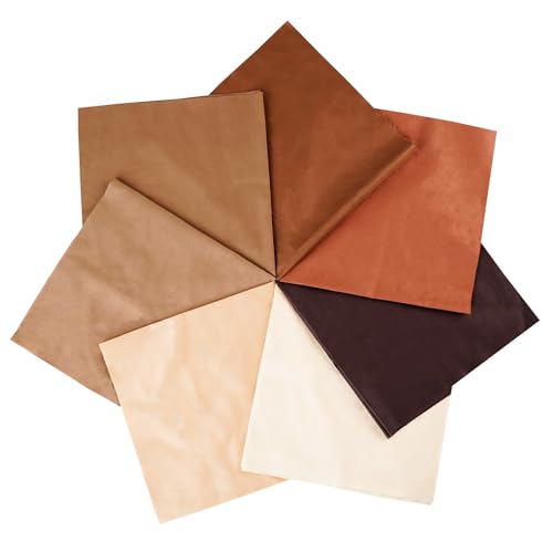 7PCS Solid Color Cotton Fabric Squares 20" x 20" Fat Quarter Fabric Bundles Craft Fabric for Patchwork Sewing Quilting Crafting DIY (Coffee) - color: Coffee