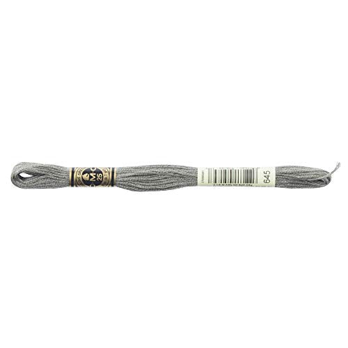 DMC 6-Strand Embroidery Cotton Floss, Very Dark Beaver Grey - style: #645 Gray