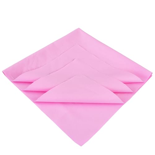 7PCS Solid Color Cotton Fabric Squares 20" x 20" Fat Quarter Fabric Bundles Craft Fabric for Patchwork Sewing Quilting Crafting DIY (Pink) - color: Pink