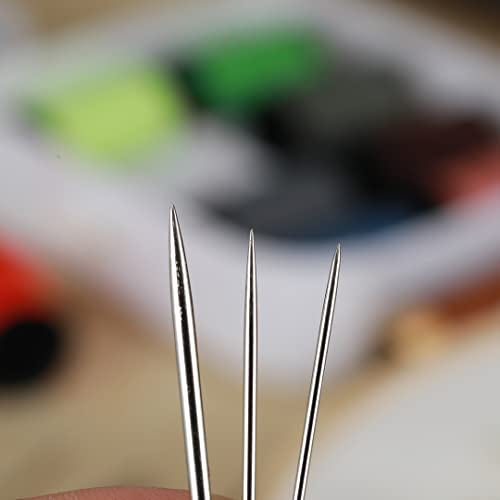 yklbpd 18 Pcs Large Eye Sewing Needles, Sharp Stainless Steel Hand Needles