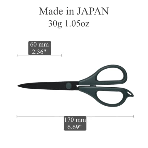 CANARY Craft Scissors for Paper Cutting 6.6" [Non-Stick Coating], Sharp Japanese Stainless Steel Blade, Made in JAPAN - size: Craft (Non-Stick)