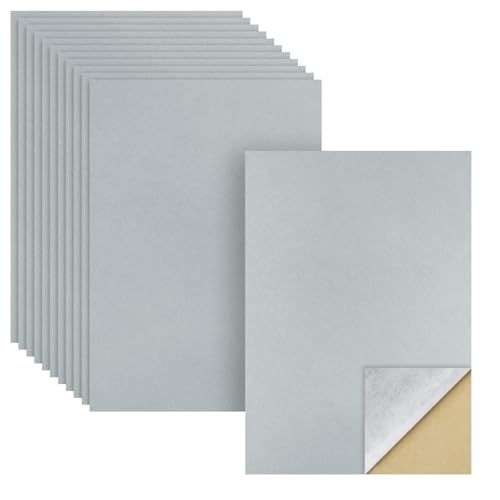 Biaungdo Self Adhesive Felt Sheets, Grey, 12 Pcs, 8 x 12 Inch - color: Grey