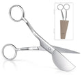 6" Duckbill Applique Scissors, Double Bent Curved Offset Handle Scissor Stainless Steel Silver Duckbill Shears Embroidery Applique Scissors for Embroidery Fabric Cutting Thread Knitting Sewing Crafts