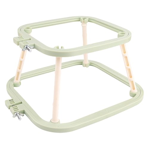 Framendino, Double Layer Embroidery Stand Hoops Frame for Sewing Craft Projects Green - color: Green