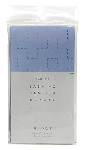 DARUMA Sashiko Sampler Original Cloth Navy Color (Connected RightAngle) - color: Connected Rightangle