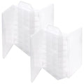 2 PCS 46 Grids Sewing Organizer, Double Sided Thread Box Storage,Small Clear Compartment Plastic Organizer Box for Embroidery Floss Sewing Threads Needles Beads Small Crafts