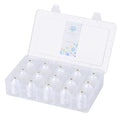 [Box-Upgraded] Simthread Machine Embroidery Thread 1000M White 001, with Storage Box Polyester 15 Spools Set for Embroidery Quilting Machine - color: 15 White