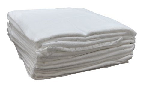 Nouvelle Legende Reusable Commercial Grade Cotton Flour Sack Towels – Ultra-Soft, Lint-Free, for Kitchen, Food Prep, & Baking, 28 x 29 Inches, 12-Pack, White