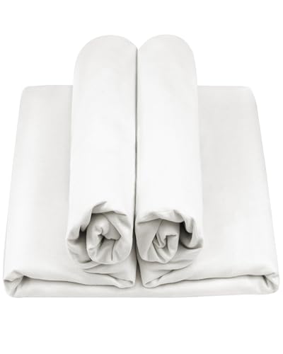 100% Cotton Muslin Fabric, 59" x 5 Yards White Cotton Fabric by The Yard - color: Bleached, size: 5 YARDS
