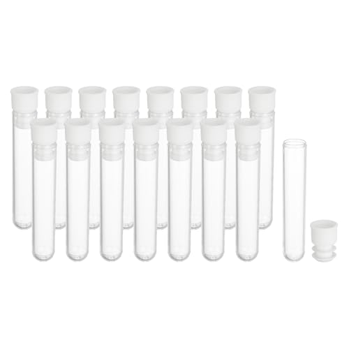 PATIKIL 2.4" Length Plastic Sewing Needle Storage Holder, 16 Pcs Portable Embroidery Needle Clear Pin Toothpick Storage Tubes Case for Craft Knitting, White - color: White, size: 2.4"