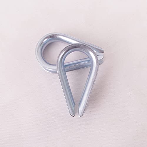 Wire Rope Thimble, for Wire Rope Dia. 1/4 in, Carbon Steel,(1/4" 50PCS) - size: 1/4”