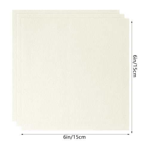 12 PCS Embroidery Fabric Squares Cotton Cloth Beige 6 x 6 Inch - color: Beige, size: 6 x 6 Inch