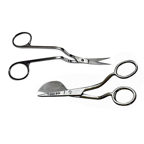 6 Inch Stainless Steel Scissors Set, Duckbill & Double Curved