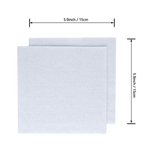 Jtnohx Soft Felt Fabric Flexible Craft Felt Sheets White 6" 20Pcs 1.4mm - color: White