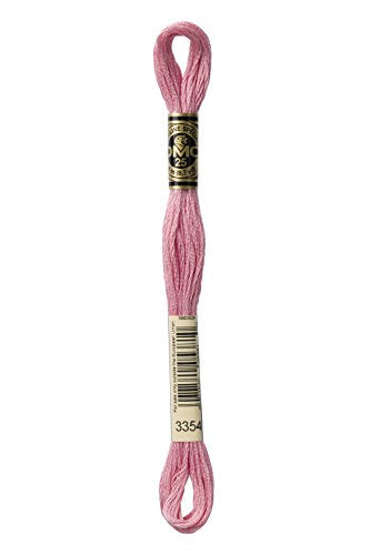 DMC 117-3354 Mouline Stranded Cotton Six Strand Embroidery Floss Thread, Light Dusty Rose, 8.7-Yard