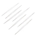 Craftdady 10Pcs Big Eye Beading Needles 2.24-Inch Stainless Steel Collapsible Embroidery Sewing Needles for Jewelry Making - color: Stainless Steel Color, 2.24"