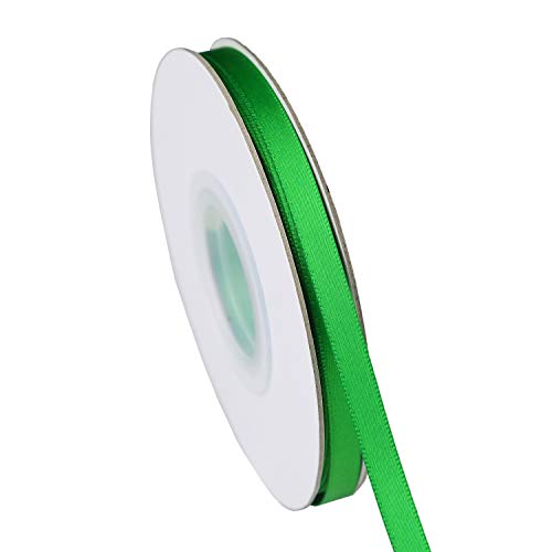 ITIsparkle 1/4" Inch Double Faced Satin Ribbon 50 Yards-Roll Set for Gift Wrapping Scrap Books Party Favor Hair Braids Baby Shower Decoration Floral Arrangement Craft Supplies, Emerald Ribbon - color: Emerald