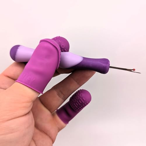 Hand Sewing Complete Kit | Featuring THIK-Grip Thimble [3 Sizes] | Including Needles (105) - Fabric Clips (10) - Pins (100) & Many More Supplies - color: THIK-Grip Thimbles - COMBO, size: All Sizes Included