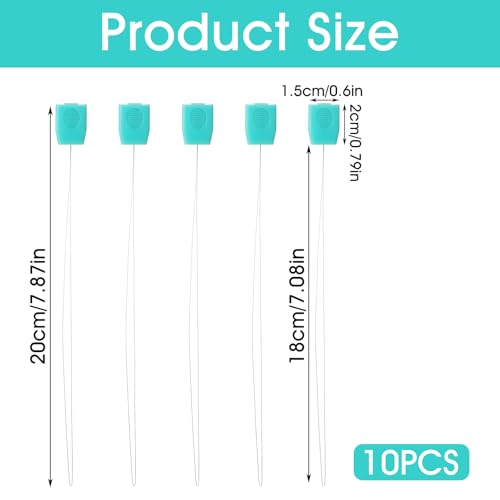 10 PCS Long Punch Needle Threader, Floss Needle Threaders for Embroidery Cross Stitch Sewing DIY Crafts