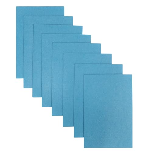 Jtnohx Stiff Felt, 2mm Thick Felt Sheets for Crafts, 8"x12" Hard Felt Fabric Squares 8Pcs for DIY Projects (Blue) - color: Blue