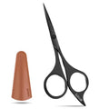 Pro Beard Scissors, 4.9", Stainless Steel, Pointed, Black - color: Black