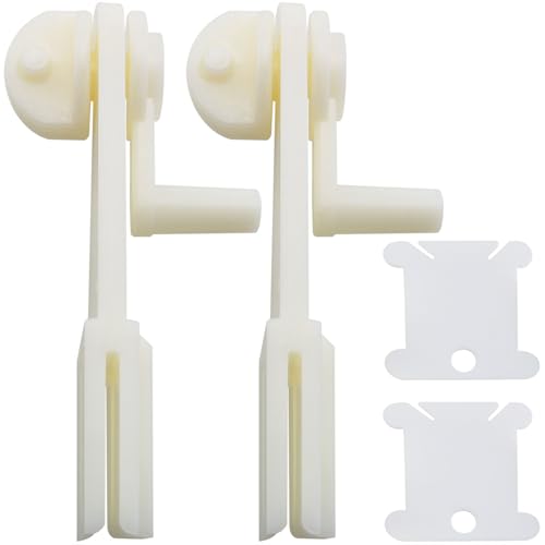 DGZZI 2PCS Plastic Spool Winder Beige Hand Wool Quick Winder Hand Crank Thread Wrap Tunnel Tool Plastic Spool for Cross Stitch Embroidery Sewing DIY Crafts