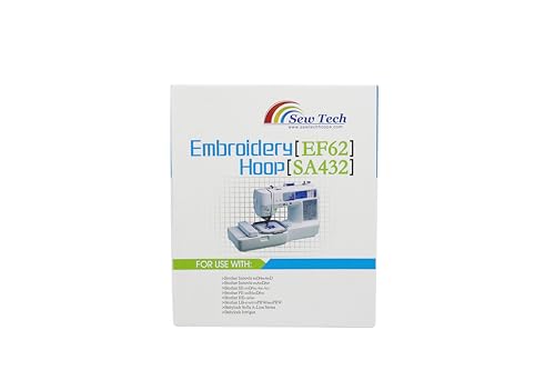 Sew Tech Embroidery Hoop for Brother, 4x4in 100x100mm SA432 EF62 Frame - size: 4" x 4" - SA432