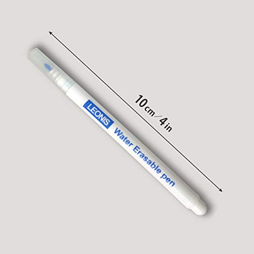 LEONIS Water Erasable Fabric Marking Pen Blue 5 Count Pack [ 78008 ] - size: 1 Count (Pack of 5)